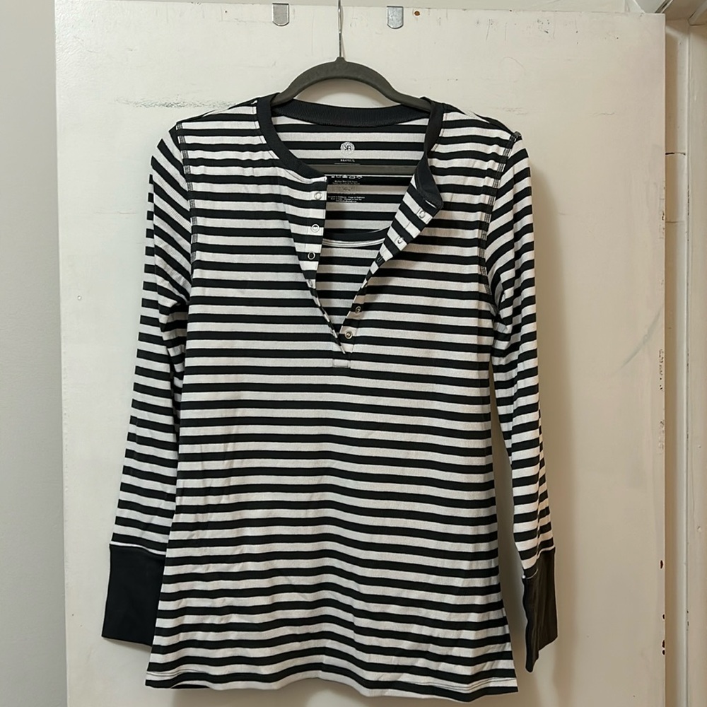Kindred Bravely Maternity/ Nursing Henley Long Sleeve Shirt, LARGE